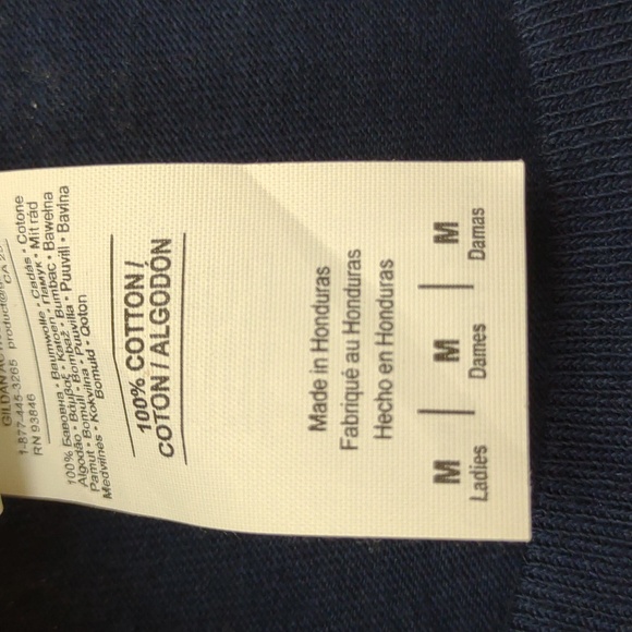 Gildan "Just Do It Later" Crewneck LS 100% Cotton Navy White Letters Graphic Tee - Picture 4 of 6